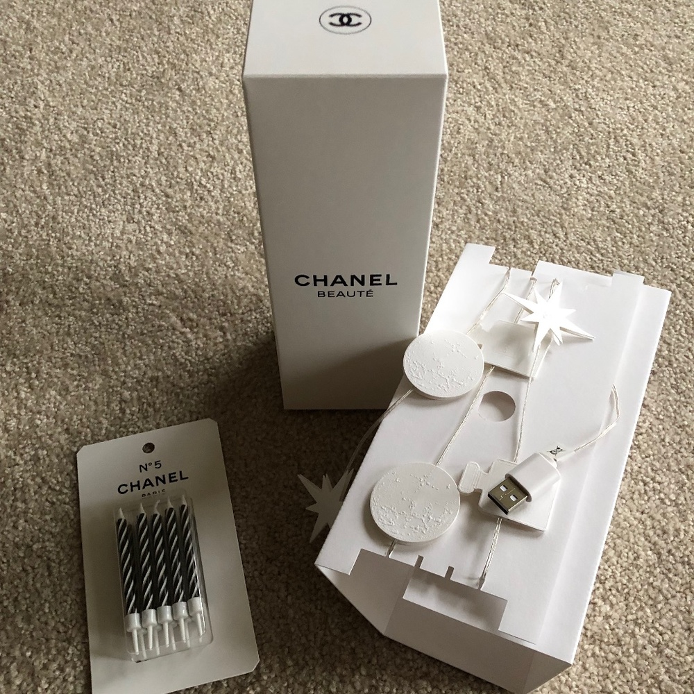 Chanel Birthday Candles and Paper LED String Light